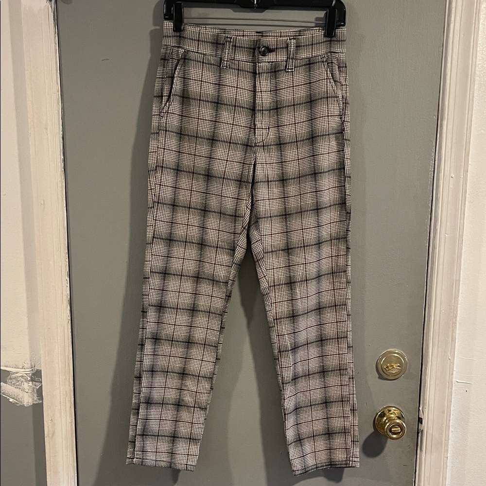 American Eagle Outfitters Plaid Straight Leg Pants‎ Size 2 - Picture 2 of 8